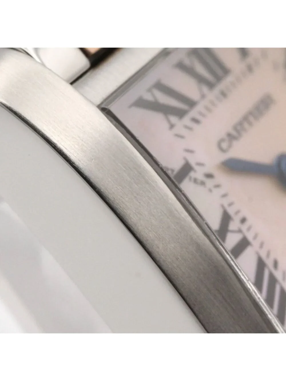 Cartier Watch Tank Francaise SM Pink Shell 18k Gold Stainless Steel